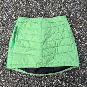 Green Mini Skirt skhoop down small great condition